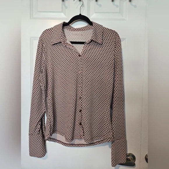 Abercrombie Geometric Collared Blouse - Picture 8 of 9